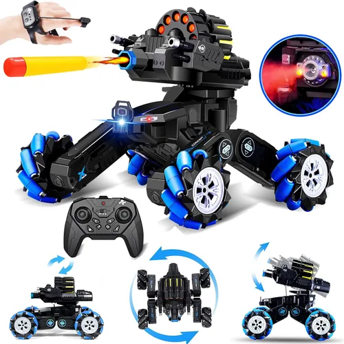Vista 6 de Juego de 4 ruedas de repuesto para automóvil de acrobacias a control remoto, neumáticos de repuesto duraderos para niños, vehículo de juguete