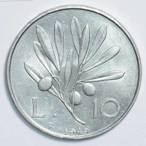 Vista 2 de Moneda Coleccionable Italia 1949 10 Lire 198169
