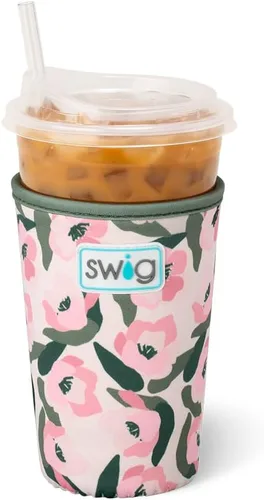 Vista 14 de Swig Life Funda Mediana para Taza de Café Helado Coolie, Funda Aislante de Café Helado Estándar de 22oz con Asa, Funda Aislante de Neopreno Coolie