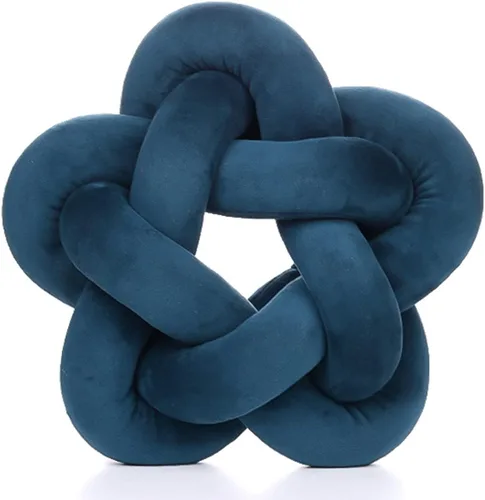 Vista 12 de Almohada de felpa con nudo hecha a mano, almohada de estrella anudada suave para sofá, cojín lumbar, cojín de estrella de relleno para el hogar