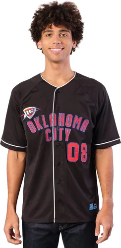 Vista 24 de Ultra Game Camiseta de béisbol oficial de la NBA con botones y botones para hombre