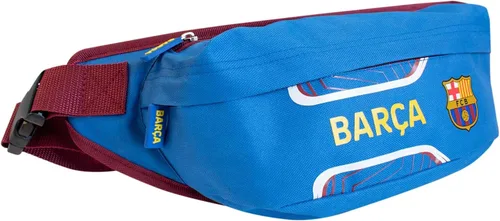Vista 2 de Hy-Pro Bolsa cruzada con licencia oficial del FC Barcelona Barca, ajustable, 2 bolsillos, para exteriores, deportes, senderismo, viajes
