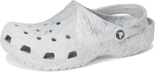 Vista 7 de Crocs Zuecos clásicos unisex para adultos con teñido anudado marmoleado, Remolino gris, 15, mujer/13, hombre