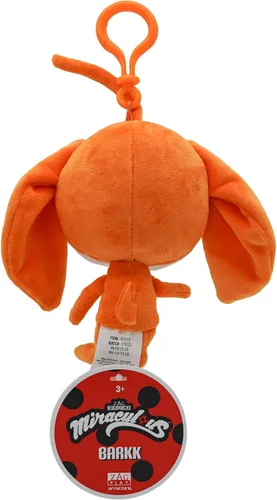 Vista 2 de Miraculous Ladybug Kwami - Llaveros de mochila Lifesize de 5 pulgadas, juguetes de clip de Barkk The Dog, accesorios portátiles de mariquita y gato
