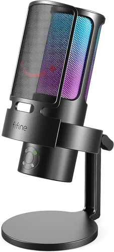 Vista 11 de FIFINE Micrófono para juegos, micrófono USB para PC, para transmisión, podcasts, grabación, micrófono de escritorio de computadora de condensador