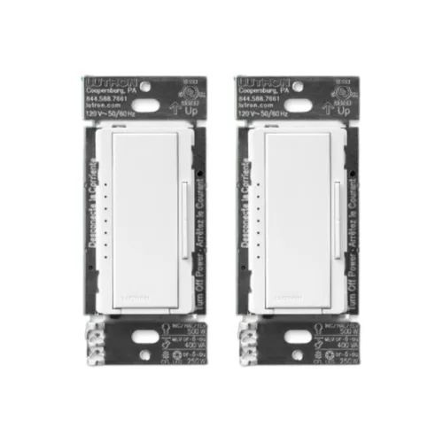 Vista 23 de Lutron - Interruptor de atenuación Maestro LED+ para bombillas LED regulables, halógenas e incandescentes, 150 W/unifolar o multiubicación, Biscuit