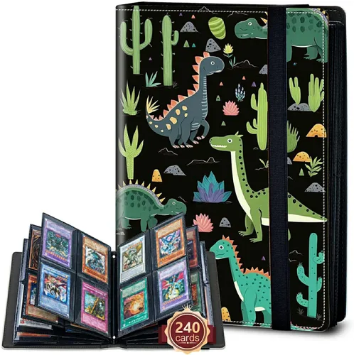 Vista 55 de Rossy Carpeta de tarjetas con 4 bolsillos, carpeta de tarjetas intercambiables, álbum de colección de tarjetas, para 160 tarjetas de carga lateral
