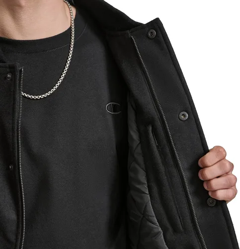Vista 6 de Champion Men's Letterman Varsity Bomber Jacket With Faux Leather Sleeves
