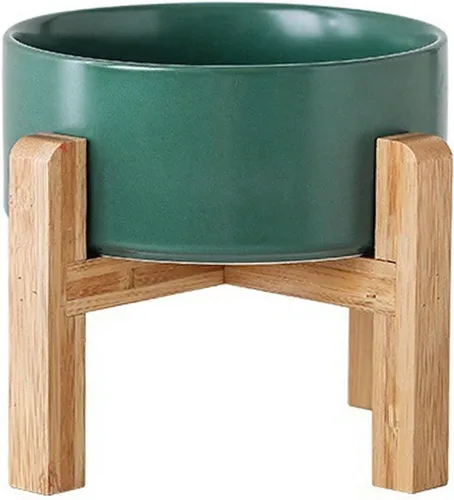 Vista 14 de Tazón de cerámica elevado/relevado negro Petygooing para razas pequeñas de perros, plato de comida y agua para perros con soporte, cuenco