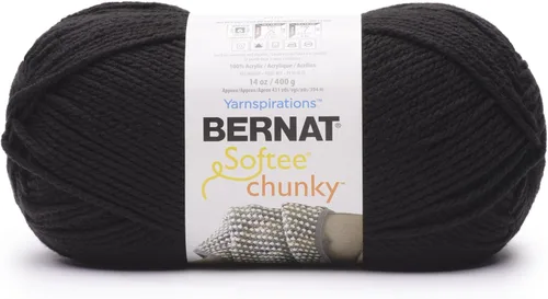 Vista 18 de Ovillo sólido Bernat Softee Chunky, Acrílico, Rojo Berry, Paquete de 1