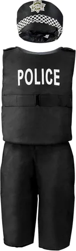 Vista 3 de Jeowoqao Ropa de vestir para niños y niñas disfraces de juego de simulación policía bomberos corredores disfraz de astronautas para niños pequeños