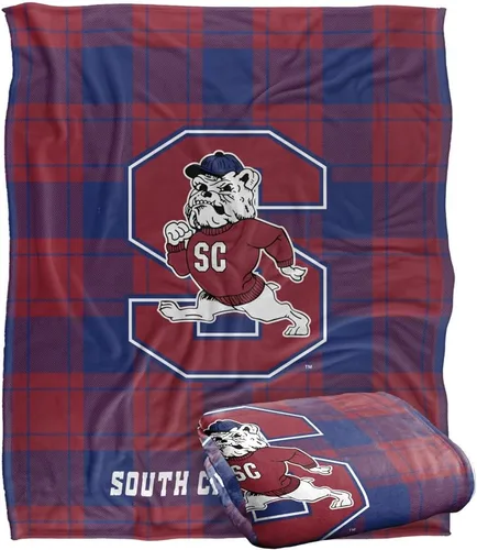 Vista 58 de LOGOVISION St John's University Campus Plaid Spirit Silky Touch Manta súper suave 36 x 58 pulgadas