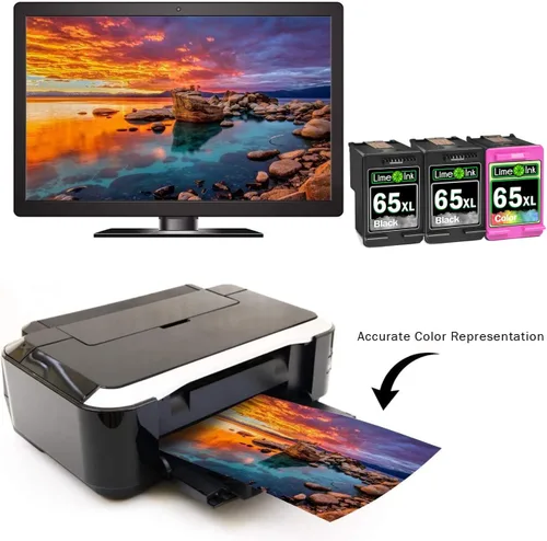 Vista 4 de Limeink 65XL - Cartucho de tinta remanufacturado de color negro para HP Ink 65 HP65 XL HP65XL para Envy 5055 5052 5010 5070 5014 Deskjet 3755 3772