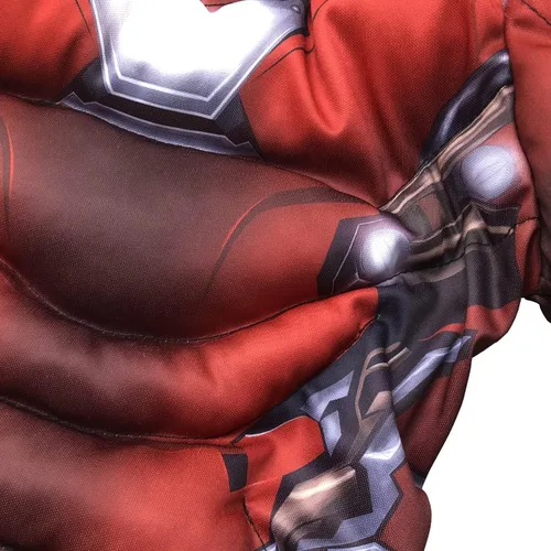 Vista 4 de AEUFIDM Muscle Costume Jumpsuit Boy Superhero Cosplay Costume Includes Mask