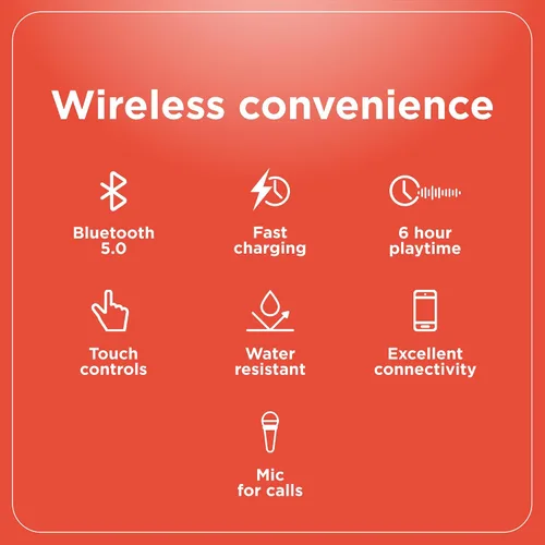 Vista 2 de RadioShack Auriculares inalámbricos de alto rendimiento, auriculares con cancelación activa de ruido, IPX5 resistentes al agua Bluetooth con batería