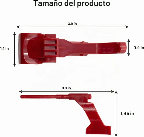 Vista 2 de Clips de cierre de liberación de botón de bote rojo ciclón vacío apto