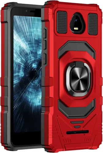 Vista 8 de Funda compatible con Schok Volt SV55, con protector de pantalla de vidrio templado, tecnología de protección resistente, soporte integrado