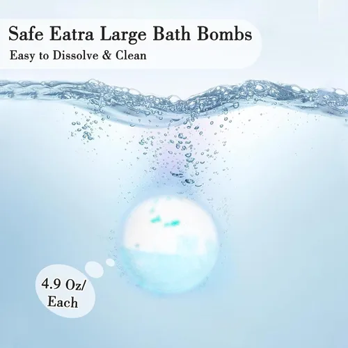 Vista 7 de 4 bombas de baño para hombres, bomba de baño grande hecha a mano para baño de burbujas y spa, bombas de baño de aceite esencial orgánico