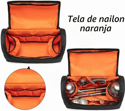 Vista 2 de CURMIO Bartender Kits Bag, estuche de viaje portátil para juego de Negro