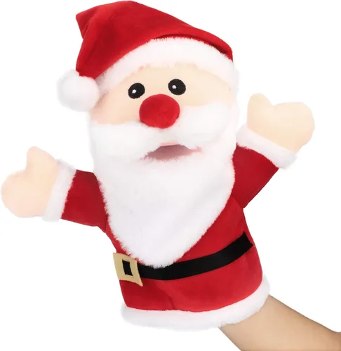 Vista 6 de Hopearl Marioneta de mano de pájaro de peluche con boca abierta y movible para juego imaginativo, juego de rol, juguete interactivo para contar