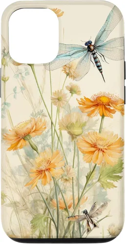 Vista 28 de Cute Vintage Illustration Daisy Flowers Dandelion Dragonfly Case for iPhone 17