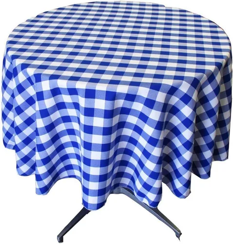 Vista 11 de KS Linens - Mantel redondo a cuadros de 30 pulgadas, varios colores disponibles (Apple G y blanco)