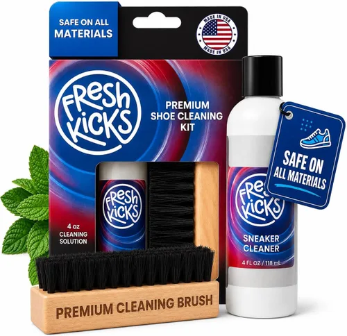 Vista 7 de FRESH KICKS Sneaker Cleaning Kit, Foaming Cleaner & Brush – Restores White Sneakers, Suede, Canvas, & Leather