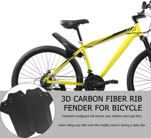 Vista 3 de VANZACK 2 unids 3d fibra de carbono se accesorios moto barro bicicleta rueda trasera bicicleta bicicleta guardabarros guardabarros