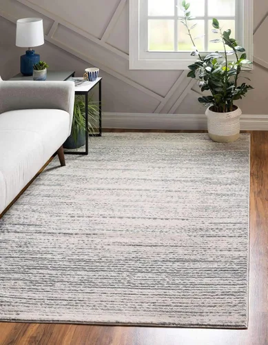 Vista 10 de Unique Loom Oasis Collection - Alfombra de área tranquila (2 x 3 pies, rectangular, gris/marfil)