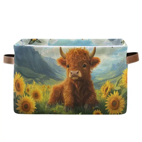 Vista 16 de Emelivor ABC - Contenedor de almacenamiento plegable con asa rectangular impermeable ABC Dinosaurios cesta para almacenamiento cubo organizador
