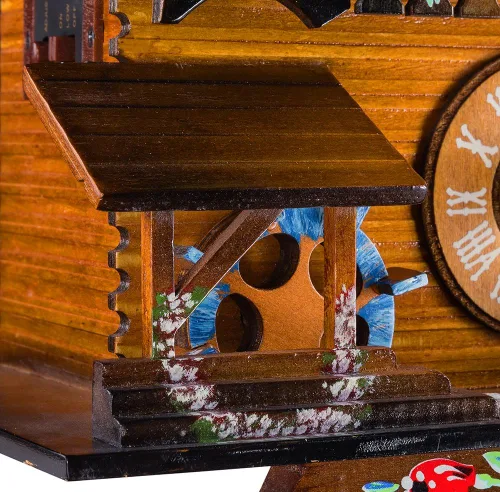Vista 6 de Kintrot – Reloj de cuco con péndulo de cuarzo, reloj de pared del bosque negro, decoración del hogar