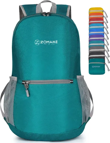 Vista 21 de ZOMAKE Mochila ligera y plegable, pequeña mochila de viaje