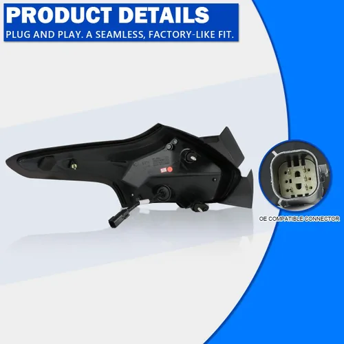 Vista 5 de SPEC-D TUNING Barras de luces traseras LED negras Compatibles con Ford Focus SE/ST/Titanium Hatchback 2015-2018, Ford Focus RS Hatchback 2016-2018