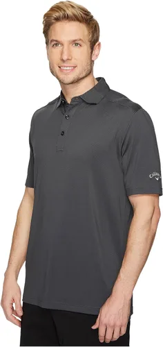 Vista 4 de Callaway Polo de golf micro hexagonal para hombre con protección solar, tejido elástico sólido