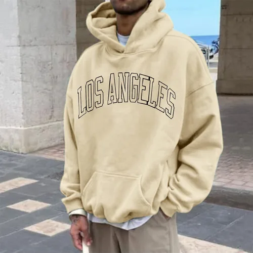 Vista 4 de EELHOE Men's Hooded Shirts Cotton Novelty Long Sleeve Tops with Hood Regular Fit Print Graphic Stretch Pullover