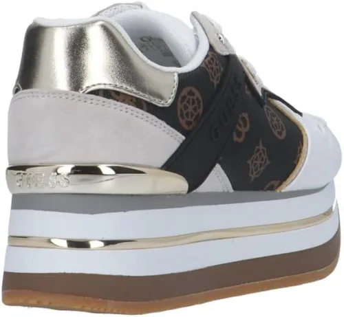 Vista 6 de Guess Scarpe Donna Zeppa Harinna Pala BlancoMarrón 4G Logo D23GU28 FL7HARFAL12, Multicolor