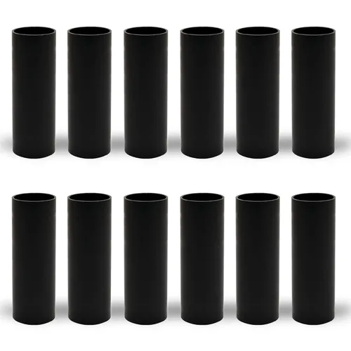 Vista 7 de GooChan Fundas de vela de plástico negro de 2, 3, 4, 6, 7 pulgadas, fundas para enchufes de araña, juego de 12 cubiertas para enchufes de base