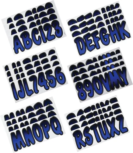 Vista 3 de Kit de registro número de fábrica, color azul y negro de Hardline Products Azul Metálico - Negro