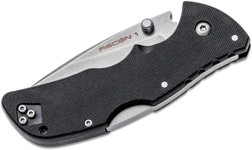 Vista 7 de Cold Steel Recon 1 Series Cuchillo plegable táctico con bloqueo Tri-Ad y clip de bolsillo, Mini Recon 1 cuchillo plegable de punta de lanza