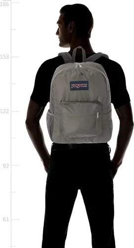 Vista 3 de JanSport Mochilas unisex para adultos, Cross Town Graphic Gris, Classic