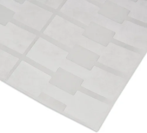 Vista 5 de CuteBox - Etiquetas de reparación, precio e identificación de joyas, 1000 unidades, mancuerna blanca rectangular Tyvek, autoadhesivas para anillos