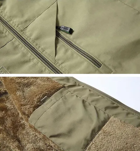 Vista 4 de Yoinlia Chaleco de forro polar ligero sin mangas para hombre