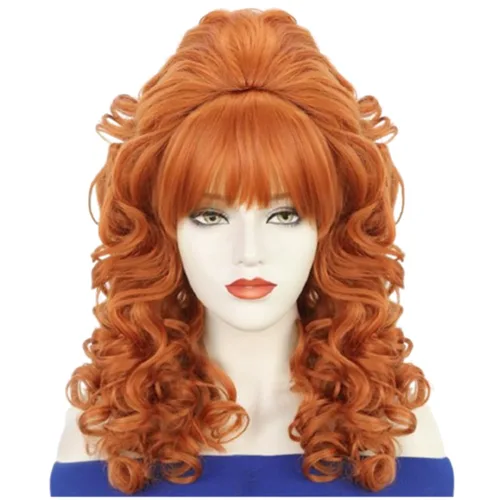 Vista 9 de Peluca larga azul recta para mujer, fiesta de Halloween, espectáculo de anime, pelucas sintéticas para disfraz de cosplay B-AZUL
