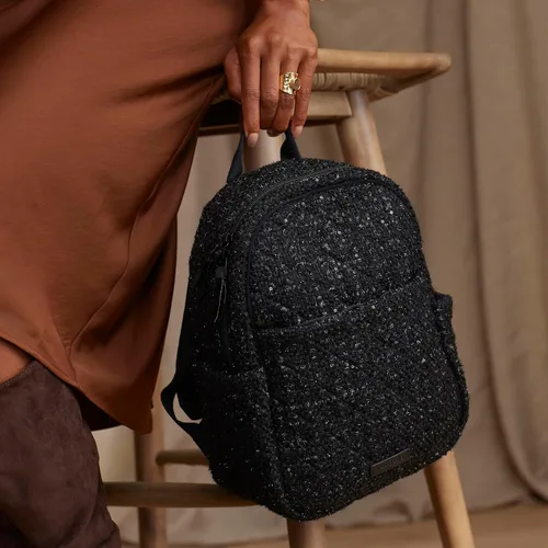Vista 5 de Vera Bradley - Mochila pequeña de algodón para mujer Negro