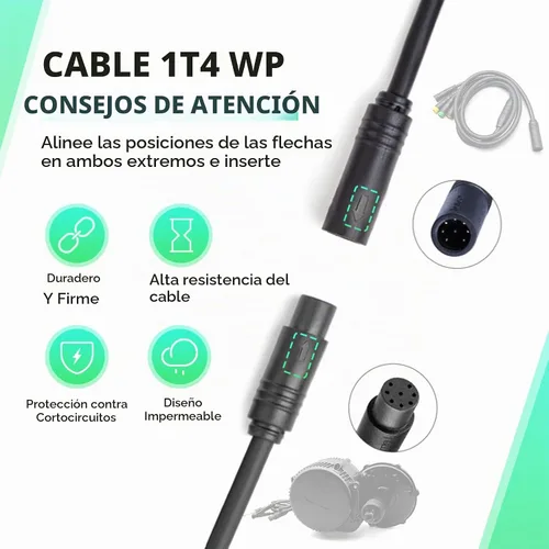 Vista 5 de Ebike BBSHD 1T4 Controlador de cable impermeable Ebrake Pantalla del acelerador para BBS01 BBS02 Mid Motor Drive E-Bike Accesorios de conversión