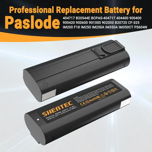 Vista 2 de Shentec - Paquete de 2 baterías de 3000 mAh 6 V compatibles con 404717 B20544E BCPAS-404717 404400 900400 900420 900600 901000 902000 B20720