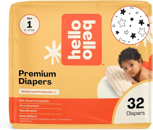 Vista 59 de Hello Bello Premium Pañales para bebé talla 1, 32 unidades de pañales desechables, extra absorbentes, hipoalergénicos con ajuste cómodo y seguro