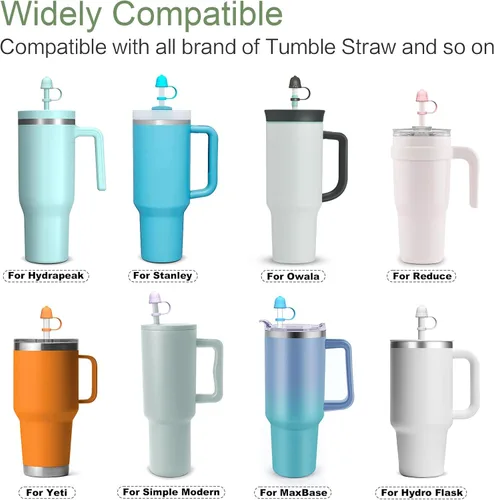Vista 5 de Airboat 6 tapas de popote para Stanley, Owala, Yeti, Simple Modern, Hydro Flask, Reduce and All Brands de 6 a 0.472 in, apto para lavavajillas, a