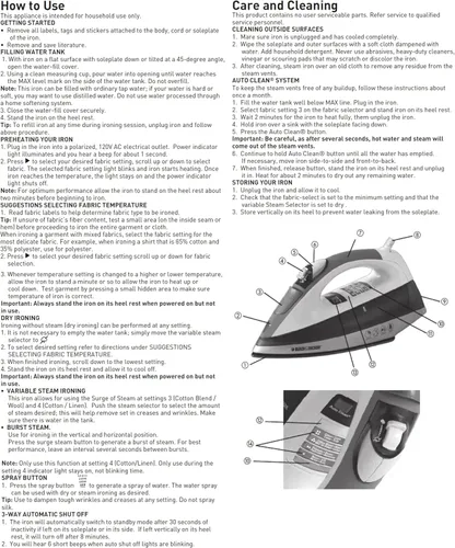 Vista 9 de Black+Decker IR2050 Hierro textil, estándar, rojo