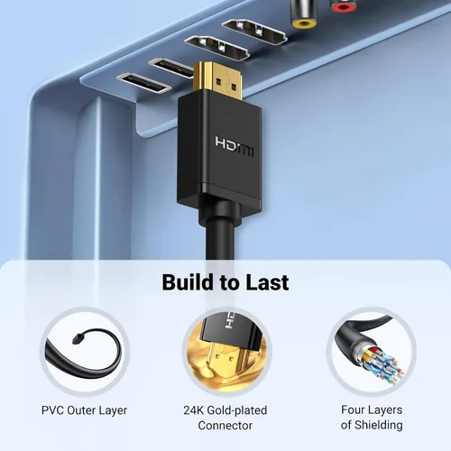 Vista 6 de UGREEN Cable de extensión HDMI 4K, extensor HDMI de 1.5 pies macho a hembra, cable adaptador compatible con Roku TV Stick PS5 PS4 Xbox Laptop PC